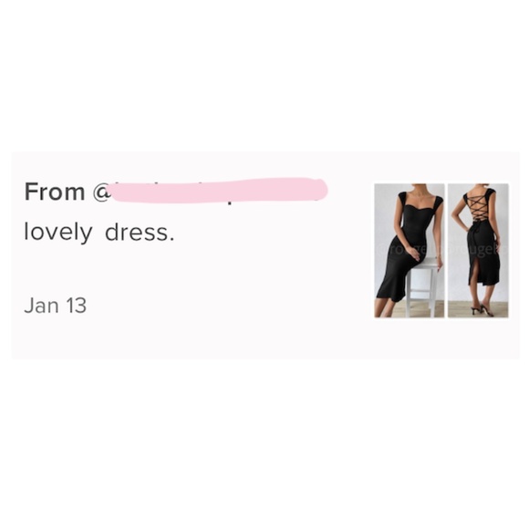 Sweetheart Neckline Decollete Black Pencil Dress Lace Up Back Slit Midi - Picture 9 of 9